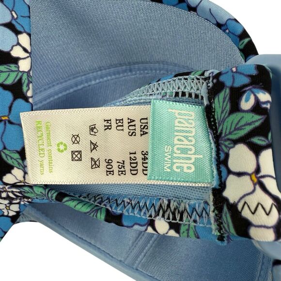 NEW Panache Bette Balcony Bikini Top SW1842C Posy Print Underwire Retro Floral - Picture 5 of 11